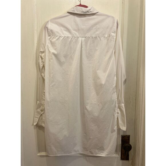 Jonathan Simkhai White High Low Button Up Shirt Top  Women's Size Large - Picture 6 of 9